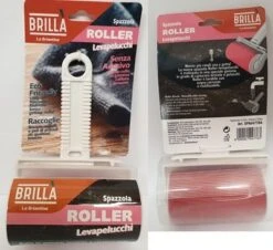 SPAZZOLA ROLLER PULISCI TESSUTI E RULLO IN GOMMA LAVABILE
