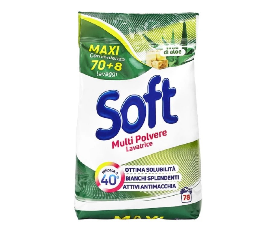 SOFT LAVATRICE IN POLVERE DA 78 LAVAGGI ALLA LINFA DI ALOE