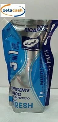 MILMIL DETERGENTE LIQUIDO ANTIBATTERICO NATURALE 1500 ML