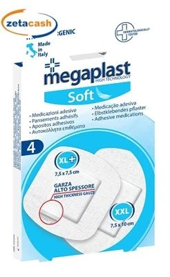 CEROTTI ADESIVI 4 PEZZI MEGAPLAST SOFT XXL