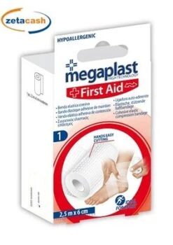 BENDA ELASTICA COESIVA MEGAPLAST AUTOADERENTE IN COTONE