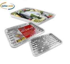 CONTENITORI IN ALLUMINIO 3 PEZZI CON GRIGLIA