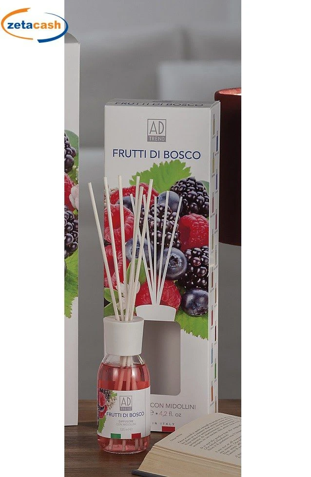 DIFFUSORE FRAGRANZA 125ML CON MIDOLLINI AI FRUTTI DI BOSCO