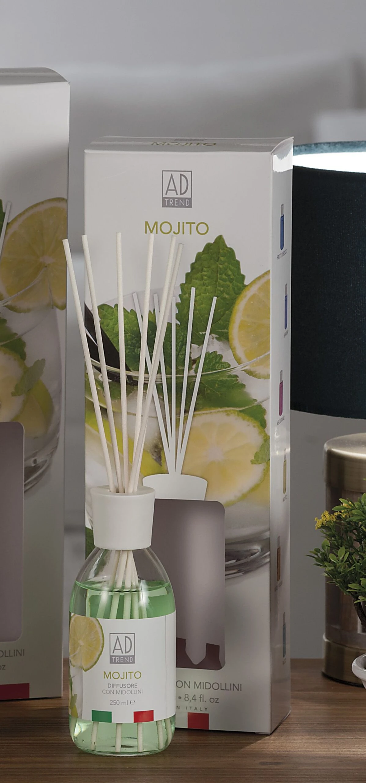 DIFFUSORE DI FRAGRANZA CON MIDOLLINI 250 ML MOJITO
