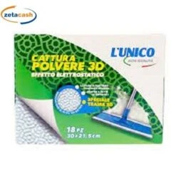 PANNO CATTURA POLVERE 3D 18 PEZZI 30X21 CM UNICO ALTA QUALIT