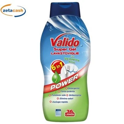 VALIDO GEL LAVASTOVIGLIE CON SGRASSATORE 36 LAVAGGI