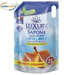 LUXURY SAPONE MANI E CORPO LATTE E MIELE 2 LITRI