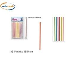 CANNUCCE COLORATE 40 PEZZI IN CARTA 19 CM