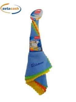 PANNO MICROFIBRA MULTIUSO 4 PEZZI 30X30 SETAHOME COLORATI