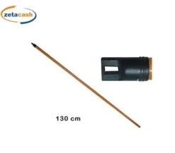 BASTONE PER SCOPA 130 CM LEGNO OCCHIELLO RETTANGOLARE