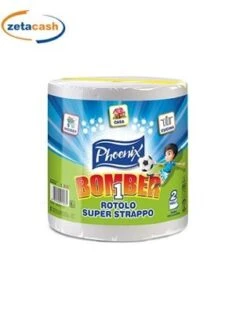 ROTOLO ASCIUGATUTTO PHOENIX BOMBER 2 VELI PURA CELLULOSA